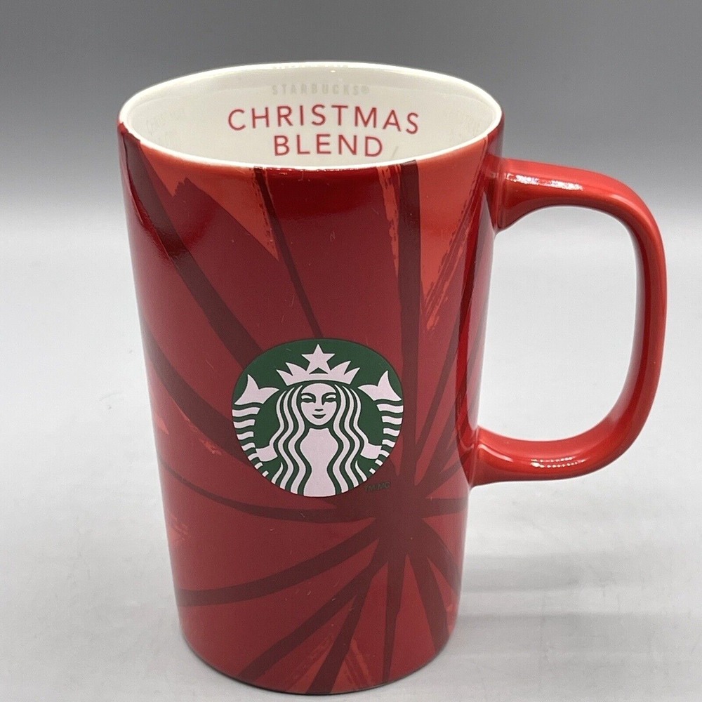 Starbucks Christmas Mug Latte Tall Blend 2014 Stocking Red Holiday Festive 12oz
